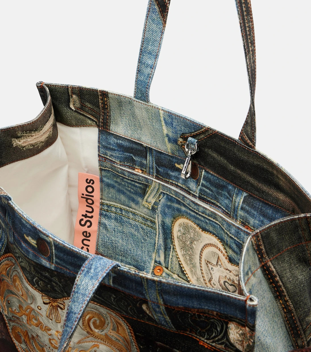 Acne Studios - Embossed canvas tote bag