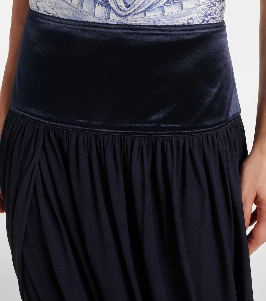 Ferragamo - Draped asymmetric midi skirt