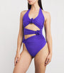 Maygel Coronel Blue Cut-Out Cipria Halterneck Swimsuit