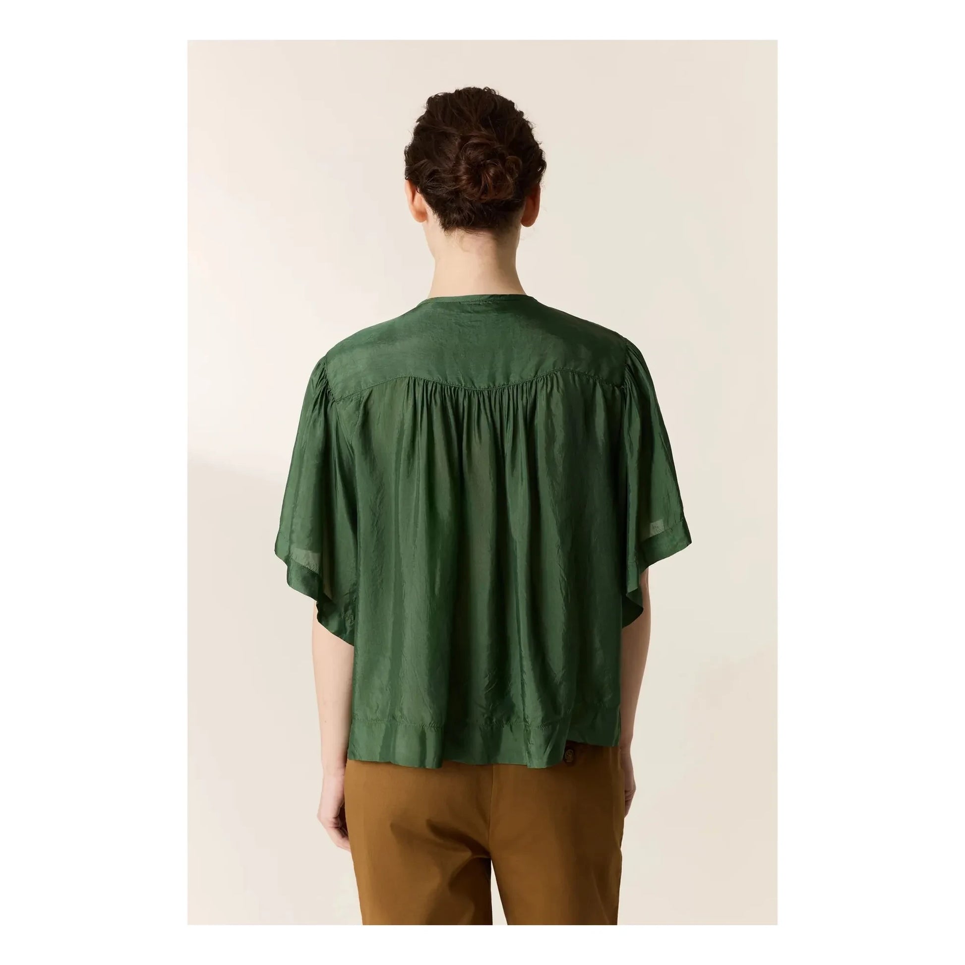 Leon & Harper - Cocto crochet blouse | Green