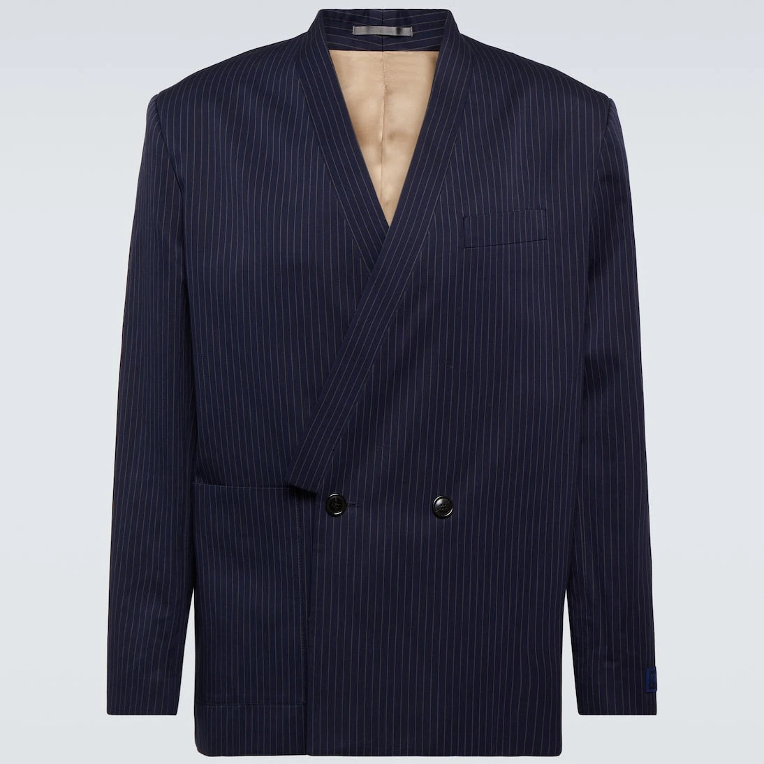Kenzo - Pinstripe cotton and linen jacket