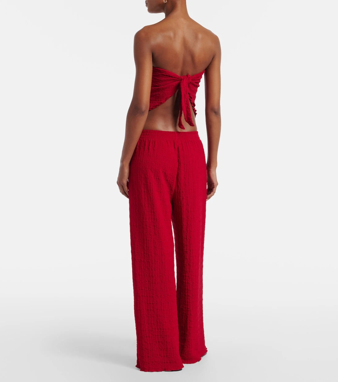 Jade Swim - Mika seersucker wide-leg pants