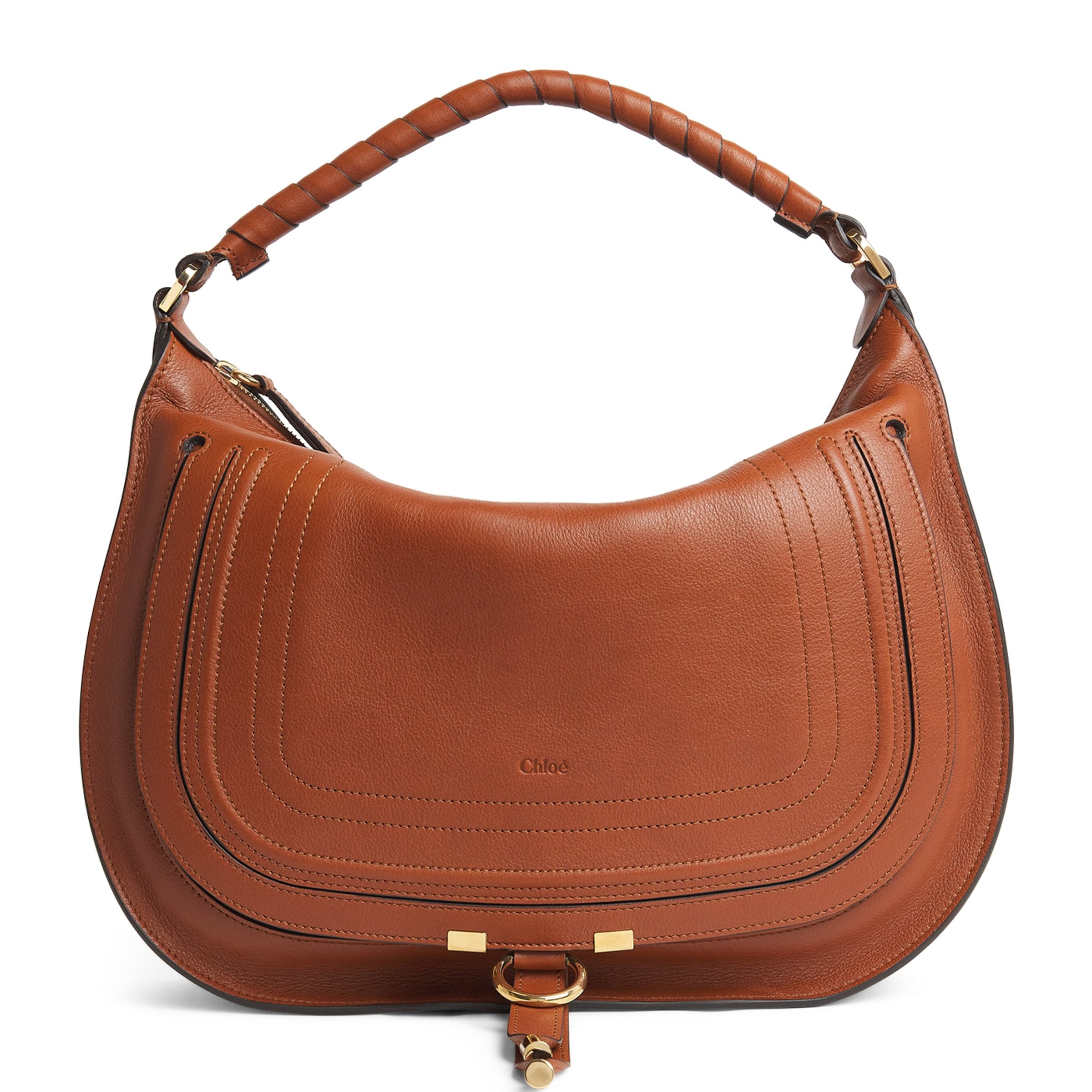 Medium Leather Marcie Shoulder Bag
