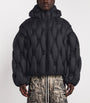 Raxxy Black 3D Down-Filled Woven Puffer Jacket
