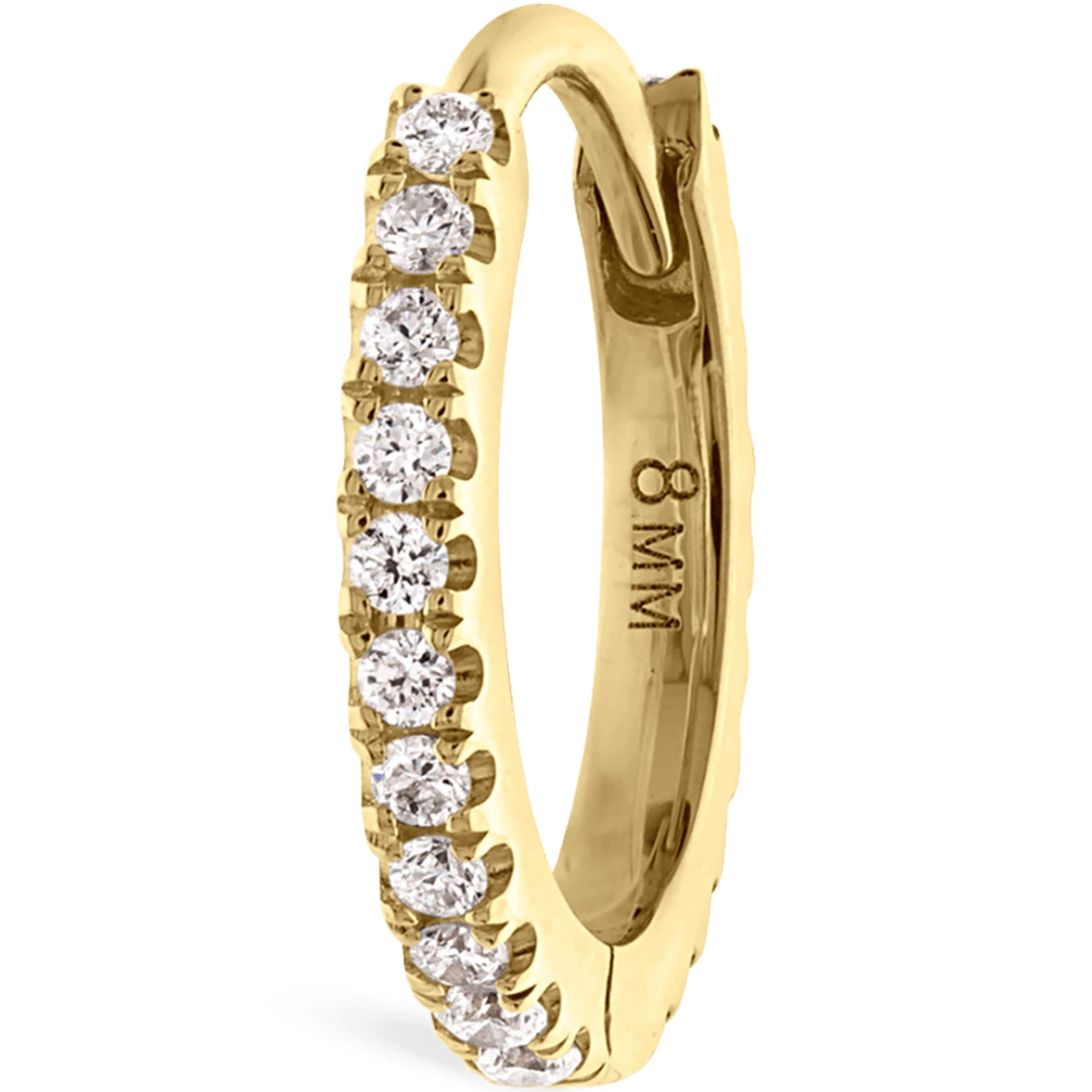 Diamond Eternity Single Hoop Earring (8mm)