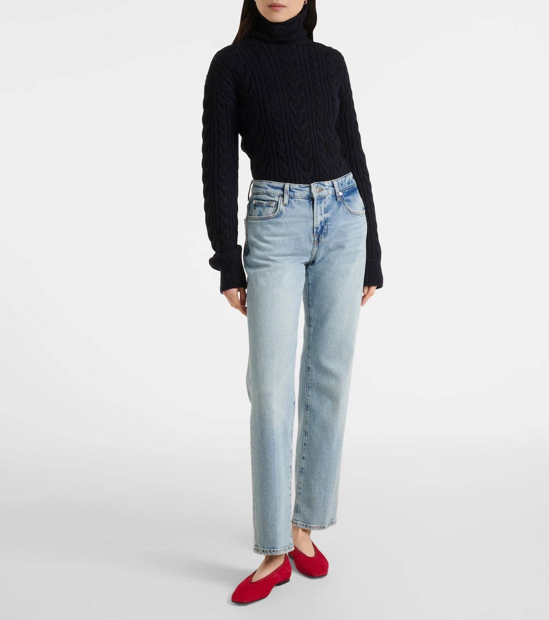 7 For All Mankind - Calle low-rise straight jeans