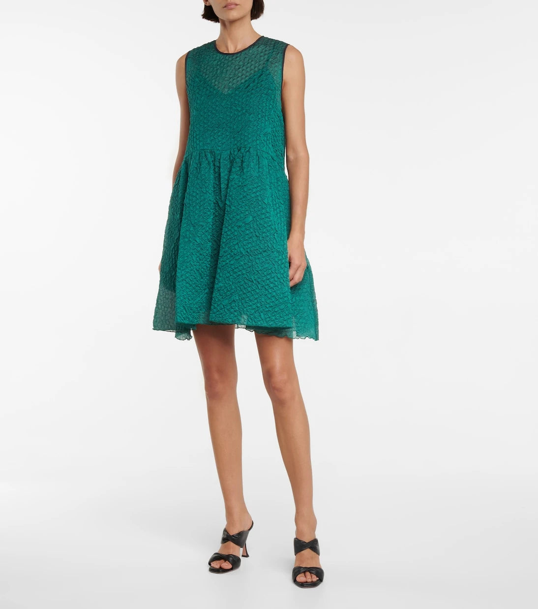 Victoria Victoria Beckham - Silk-blend cloqué minidress