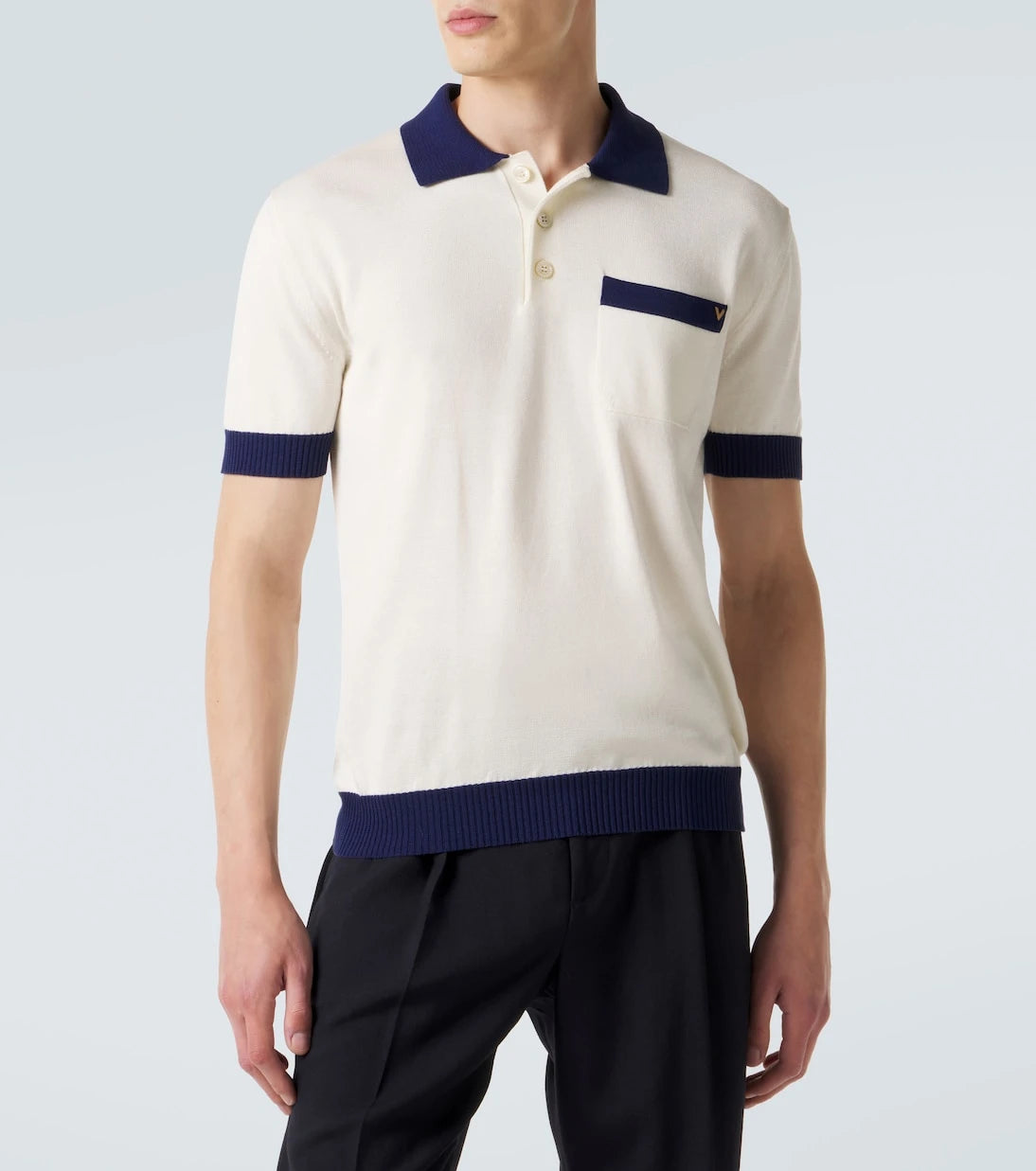 Valentino - VGold cotton polo shirt