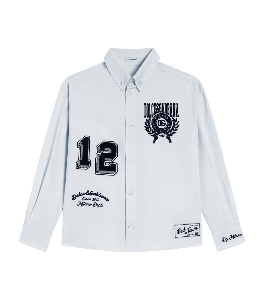 Dolce & Gabbana Kids Cotton Embroidered Patch Shirt (2-6 Years)