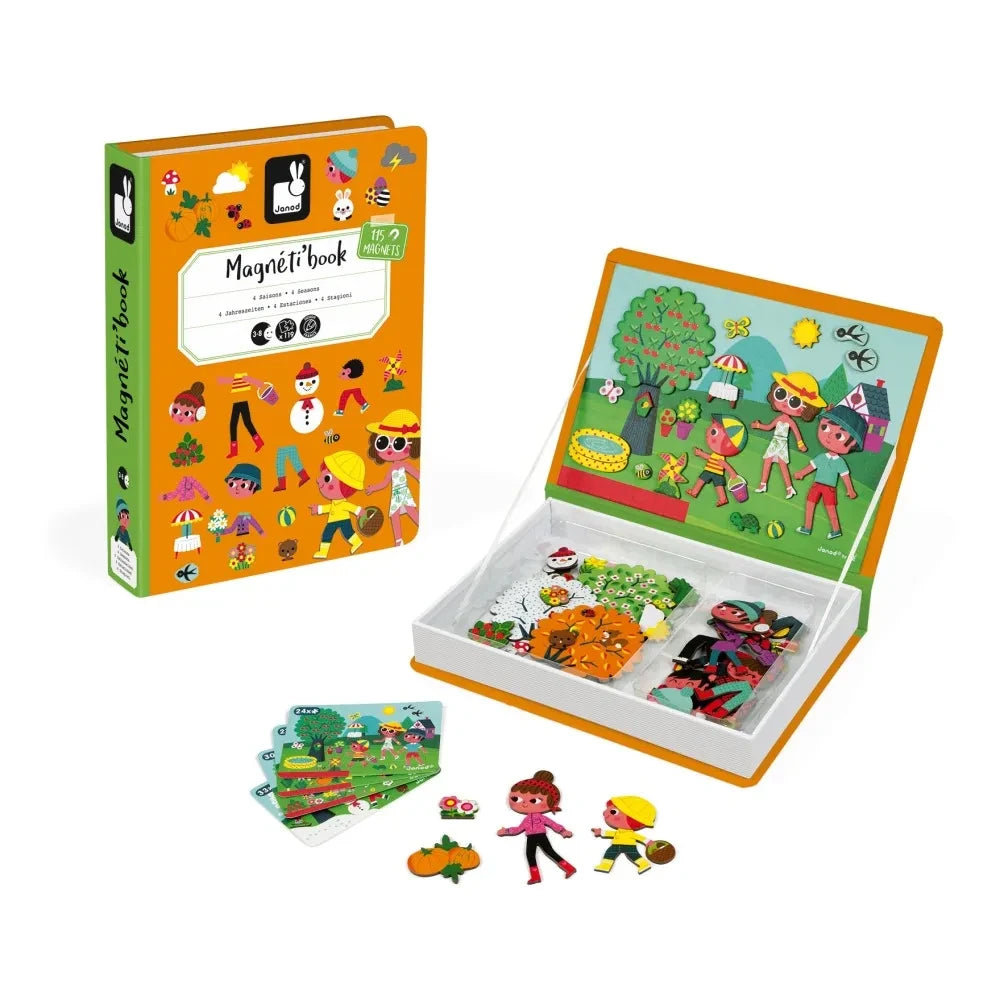 Janod - 4 Seasons Magnetic Book - 115 magnets