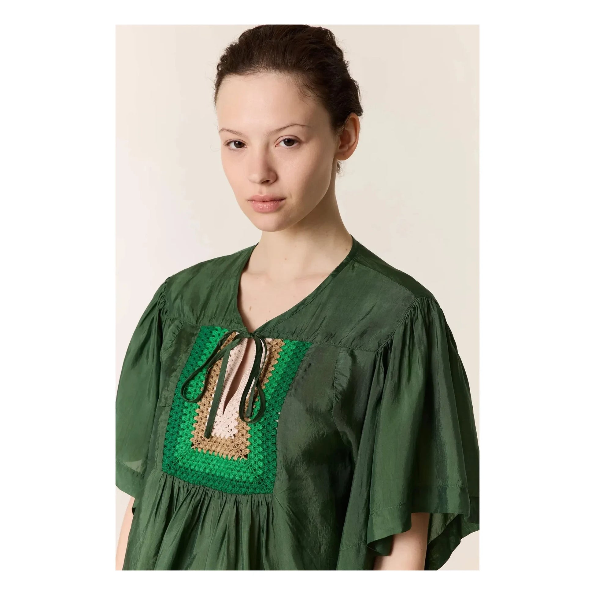 Leon & Harper - Cocto crochet blouse | Green