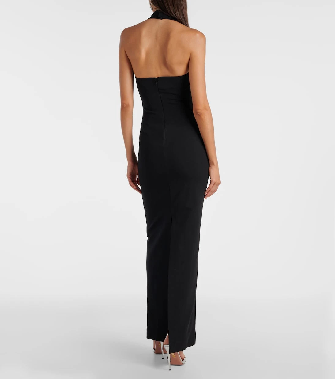 Solace London - Ilona halterneck crêpe gown