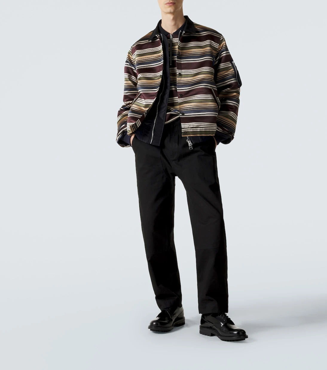 Sacai - Striped blouson jacket