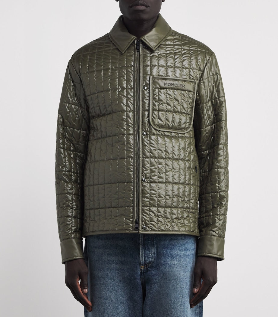 Moncler Green Quilted Madiere Overshirt
