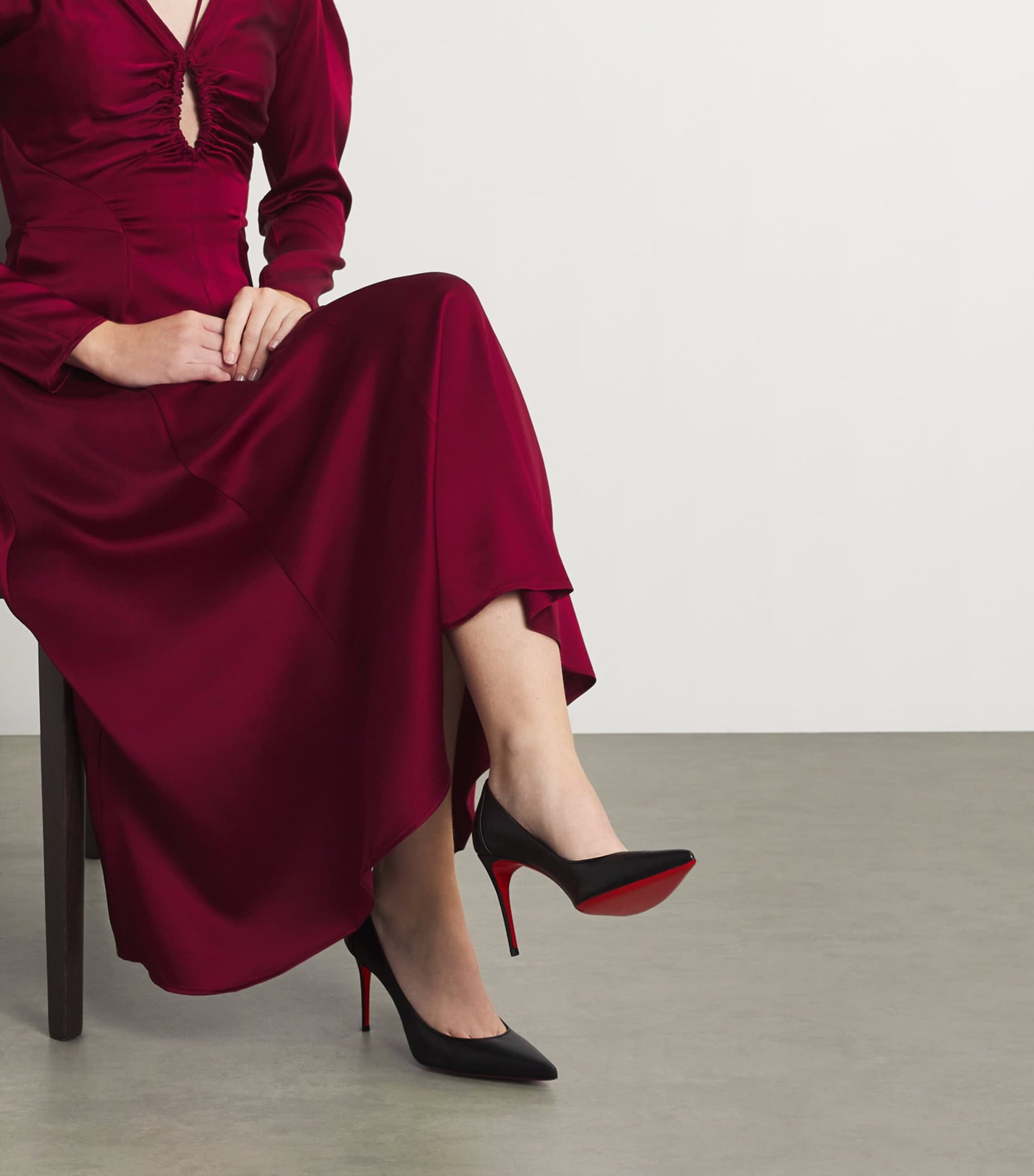 Christian Louboutin Black Sporty Kate Nappa Pumps 85