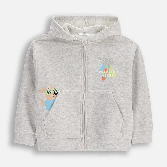 Pamuklu çocuk kapüşonlu sweatshirt Coccodrillo