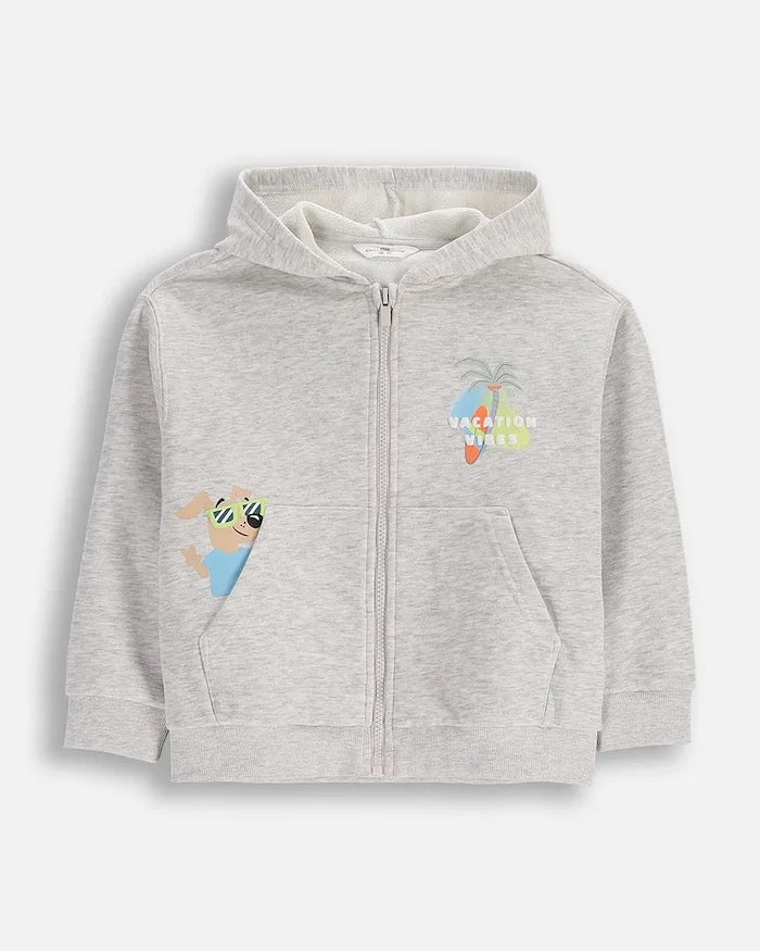 Pamuklu çocuk kapüşonlu sweatshirt Coccodrillo