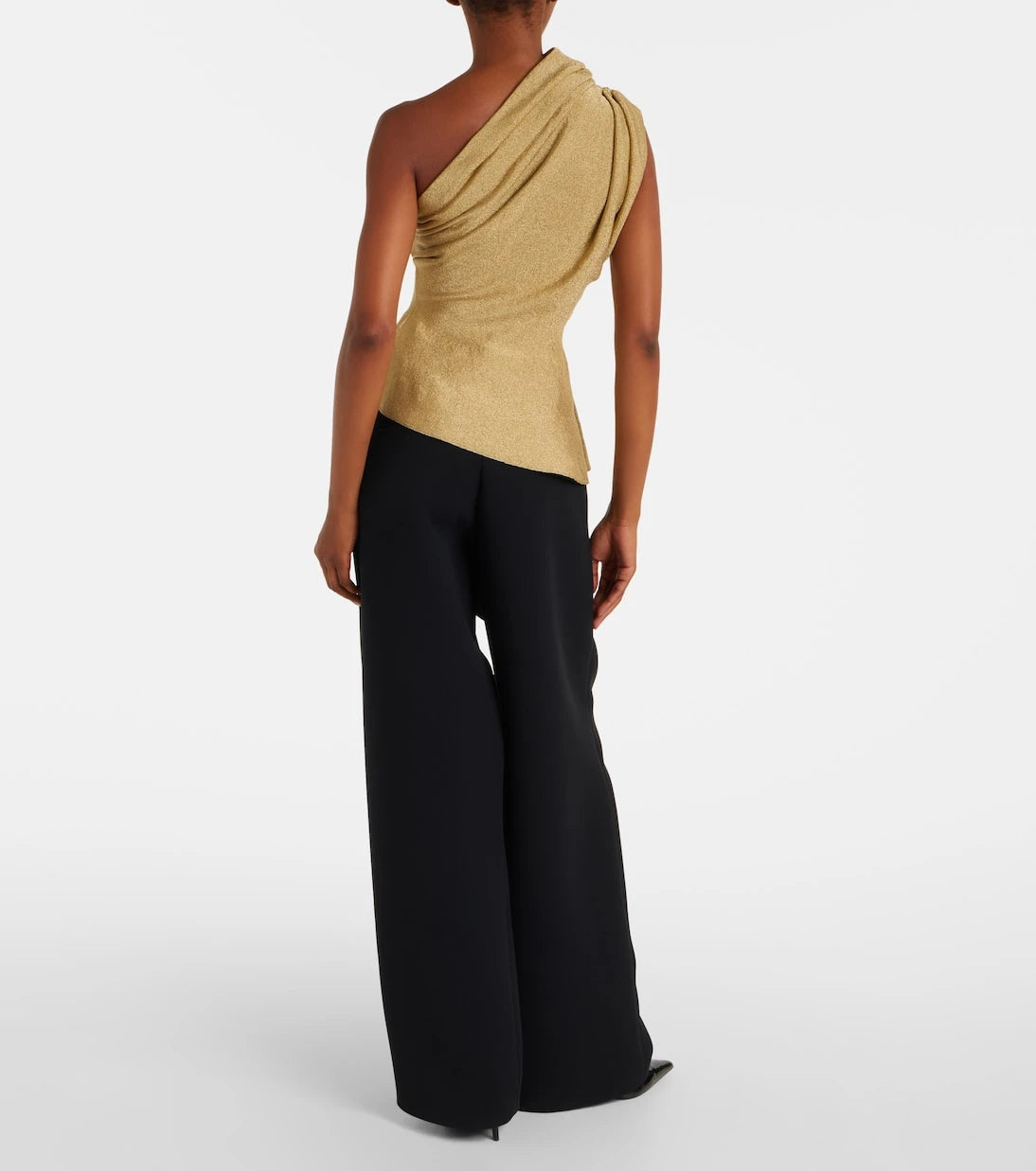 Khaite - Aimee one-shoulder lamé top