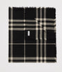 Wool Wide Check Scarf BLACK/CALICO IP CHK