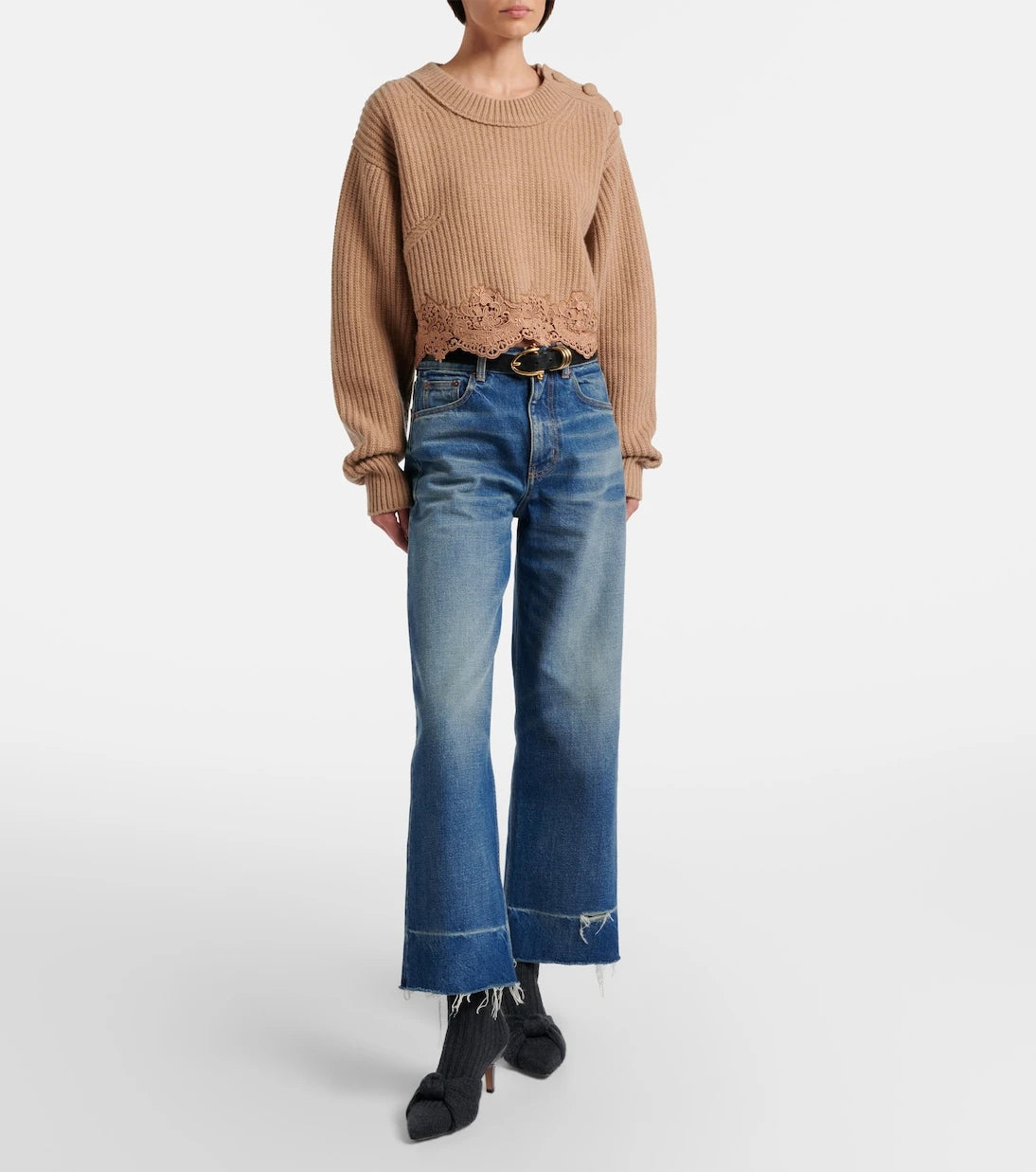 Chloé - Ribbed-knit sock boots
