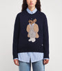 Wool-Cashmere Polo Bear Sweater