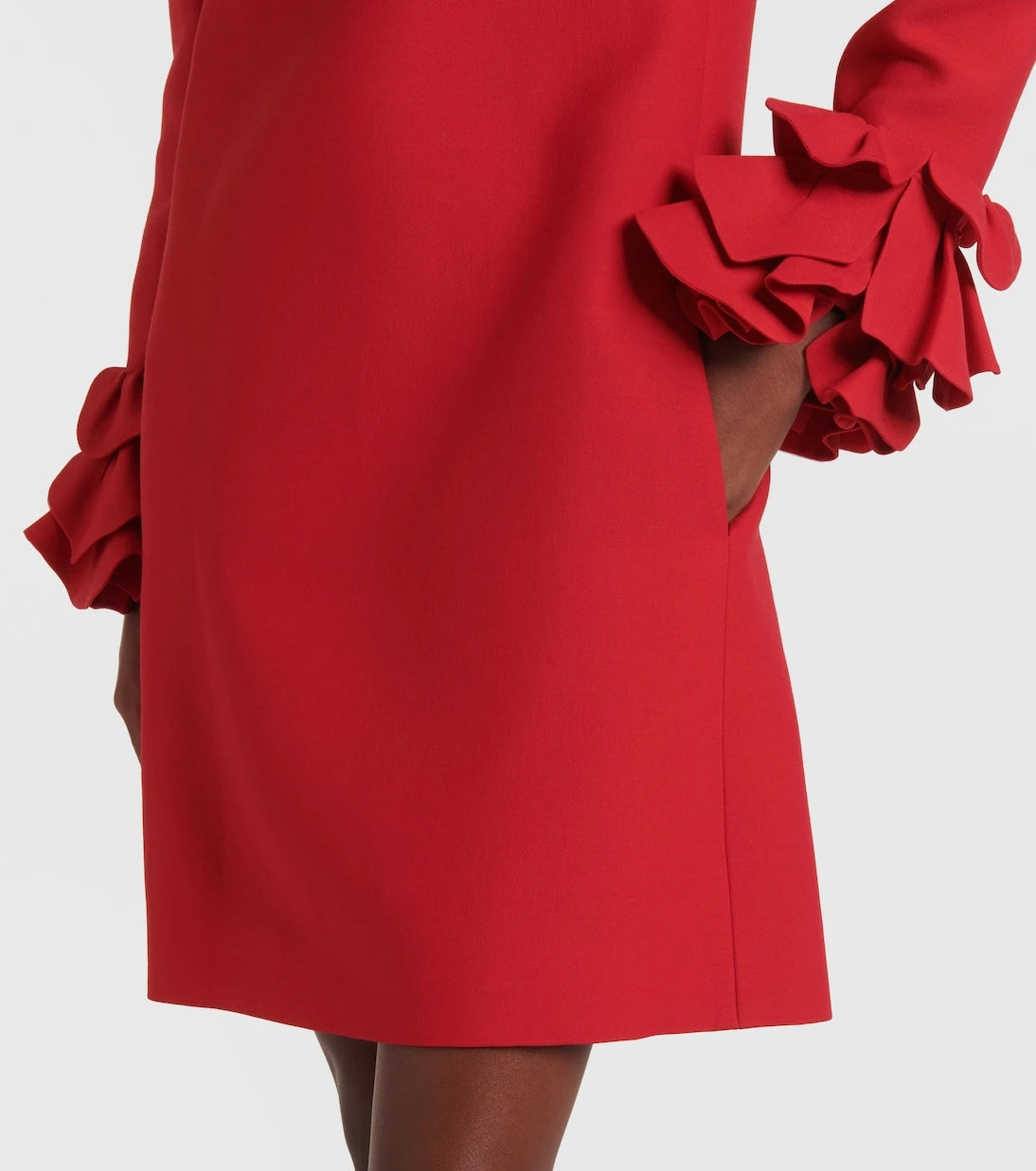 Valentino - Crepe Couture ruffled minidress