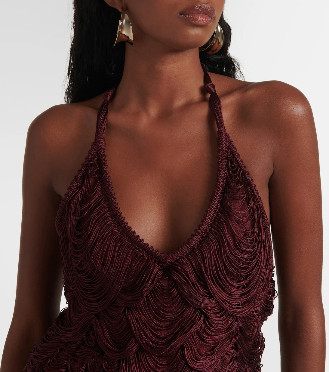 Ferragamo - Halterneck silk-blend minidress