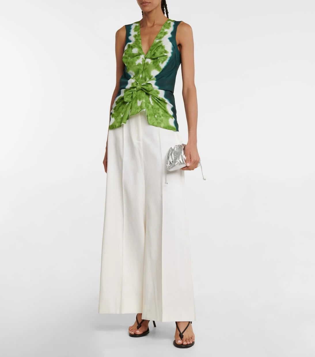 Altuzarra - Pan tie-dye crêpe de chine top