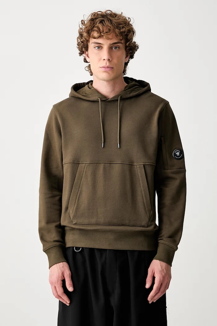 C.P. Company kapüşonlu erkek pamuklu sweatshirt