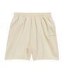 Balenciaga Beige Cotton Logo Shorts