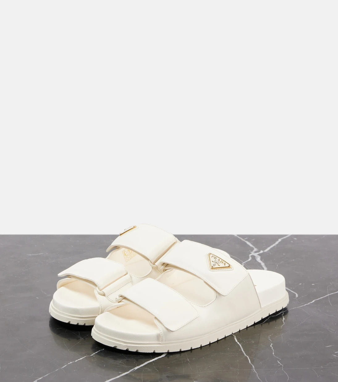 Prada - Logo leather sandals