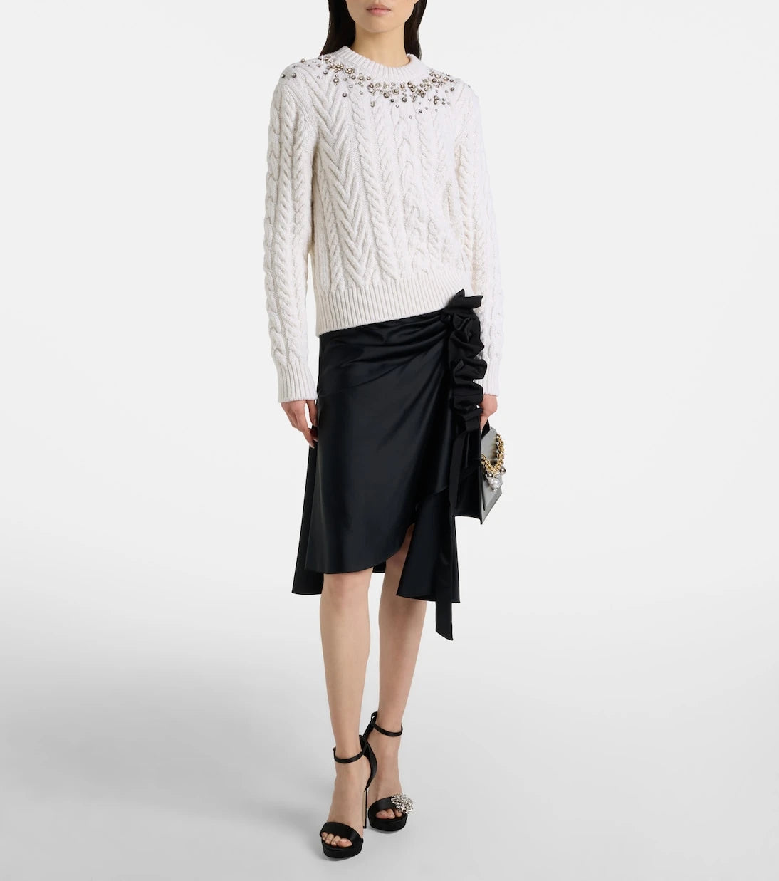 McQueen - Embellished wool and cashmere sweater