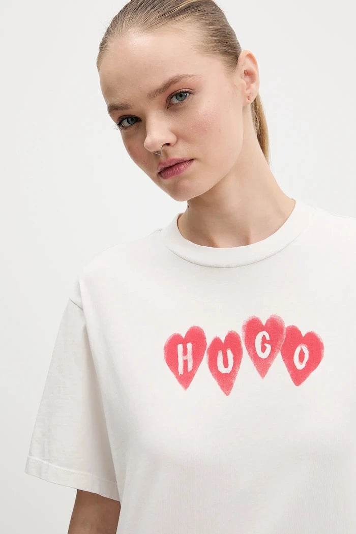 Памучна тениска HUGO Vintage Tee_22