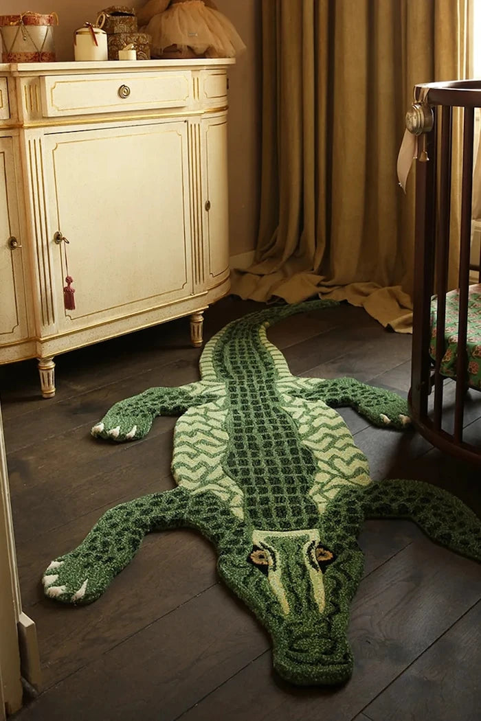 Вълнен килим Doing Goods Coolio Crocodile 202 x 89 cm