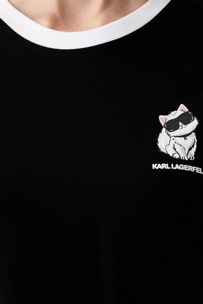 Karl Lagerfeld тениска дамска от памук IKON
