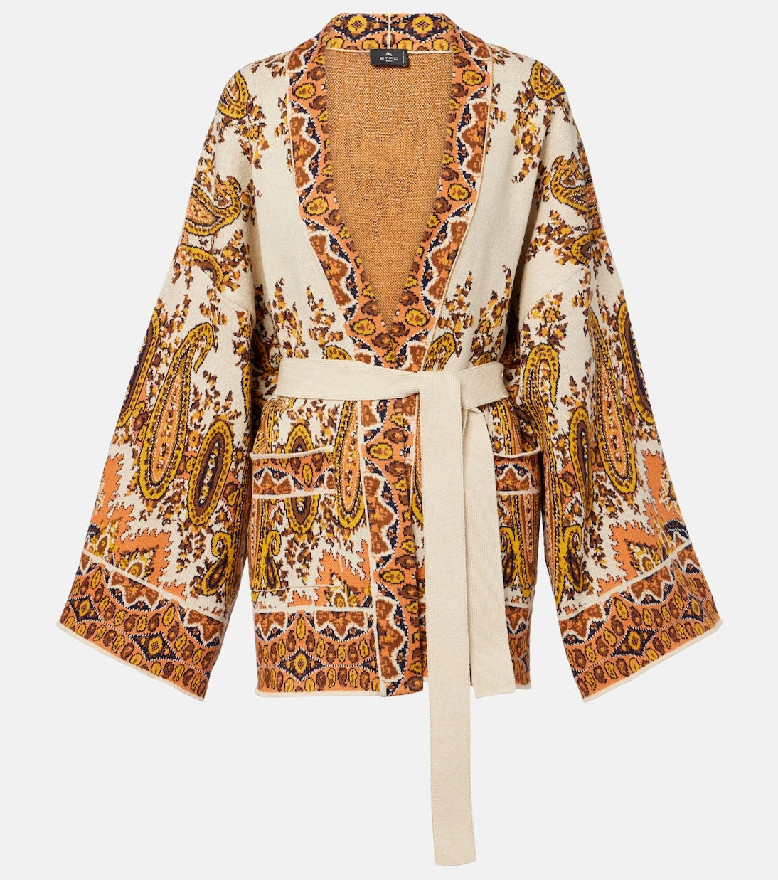 Etro - كارديجان من مزيج القطن الجاكار ملفوف