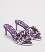 Dolce & Gabbana Multi Crystal-Detail Majolica Print Heeled Mules 60