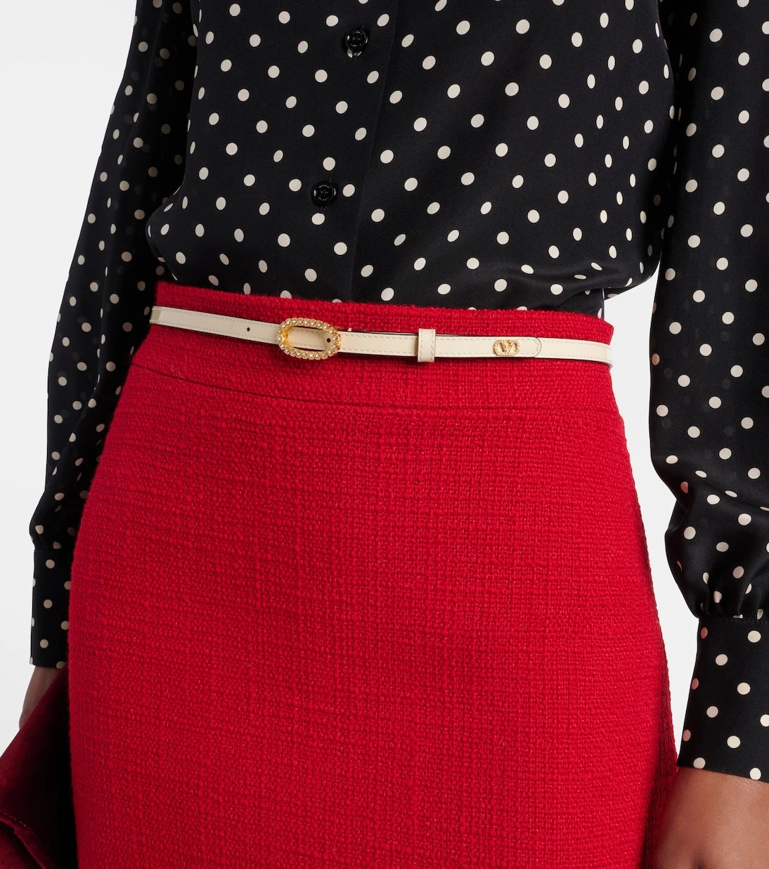 Valentino Garavani - Embellished leather belt