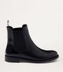 Prada Black Brushed Leather Ankle Boots