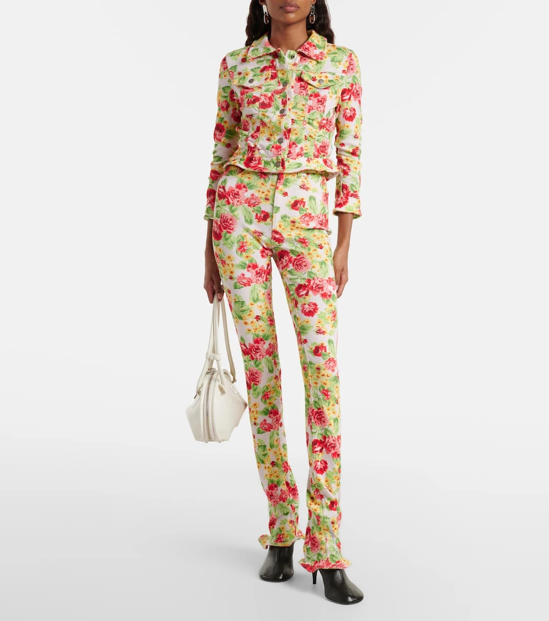 Acne Studios - Epetra floral ruffled slim jeans