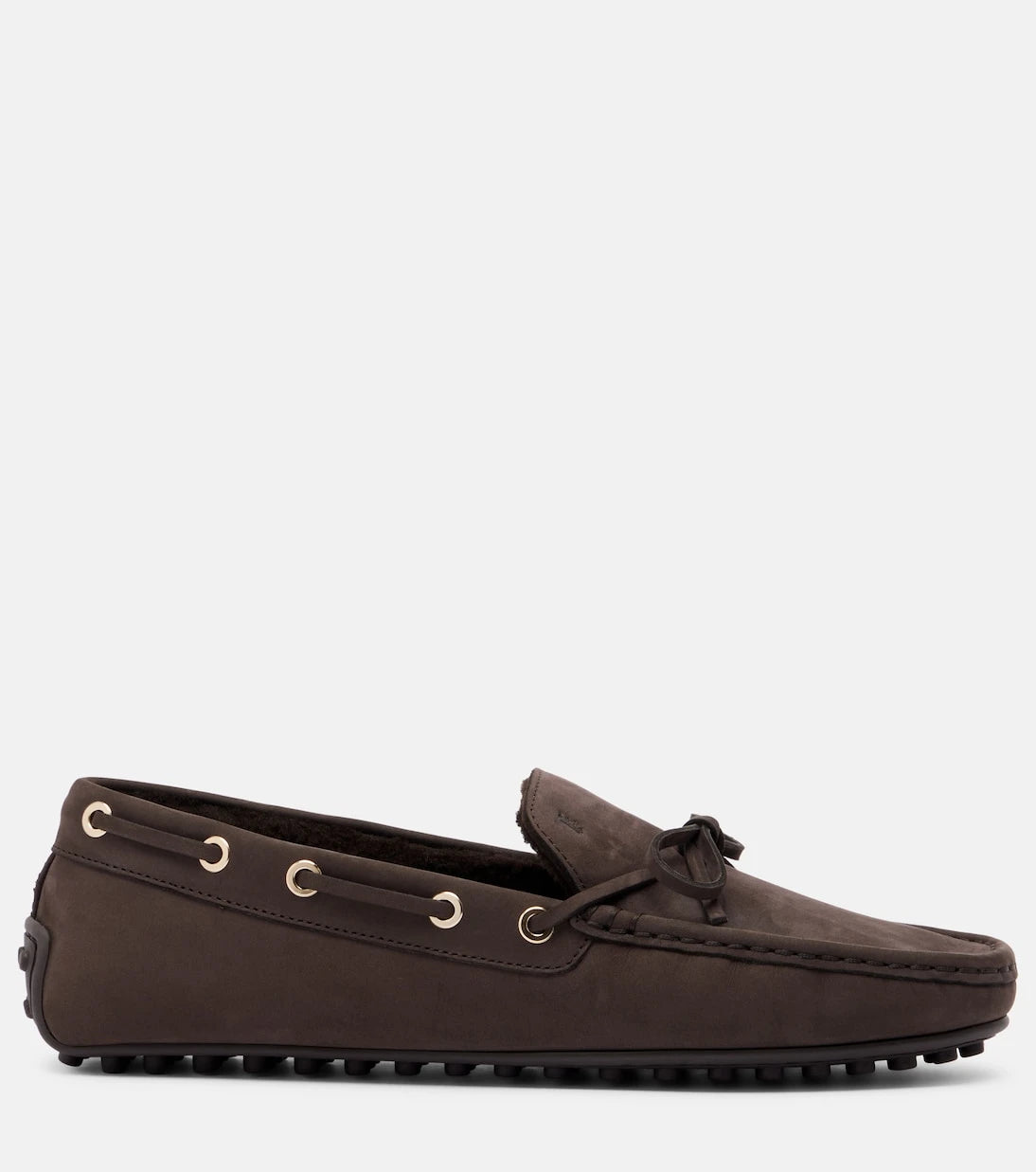 Tod's - Gommino shearling-lined suede boat shoes