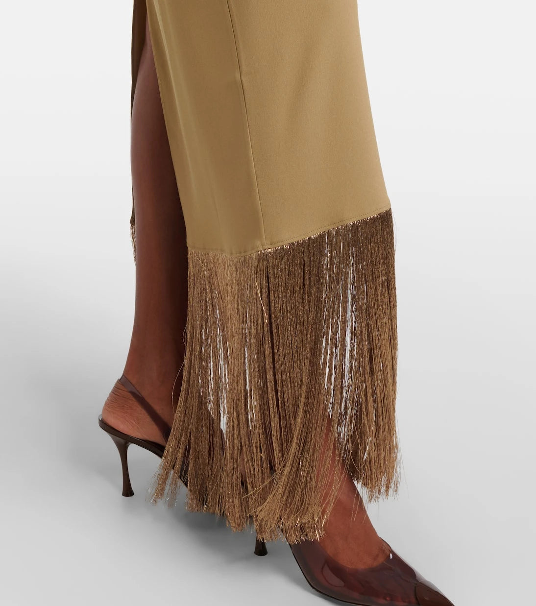 Taller Marmo - Berlin fringed crêpe cady gown