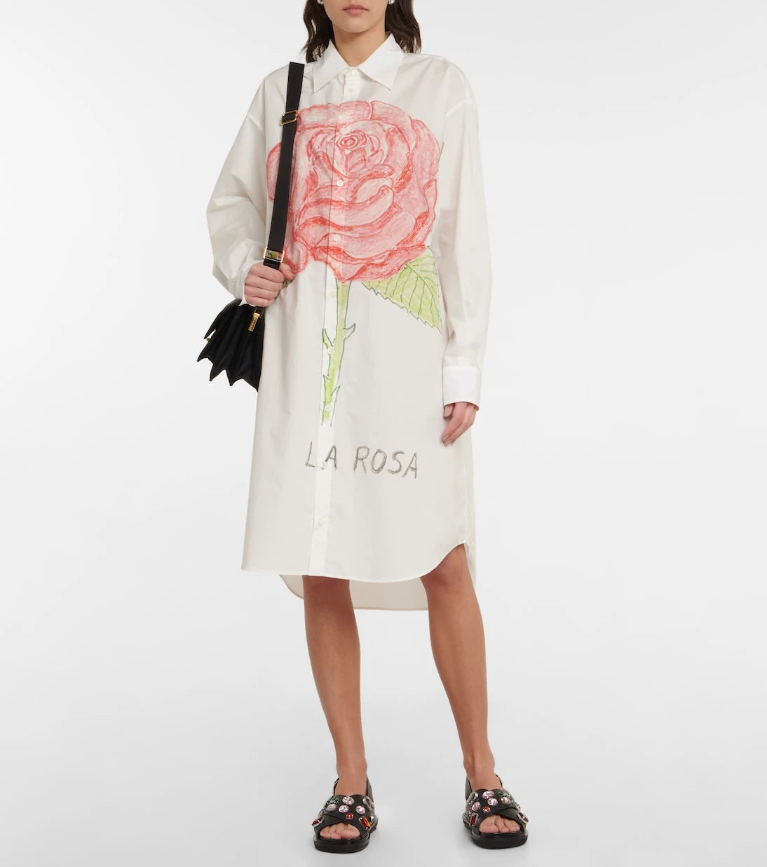 Marni - Printed cotton poplin shirt dress
