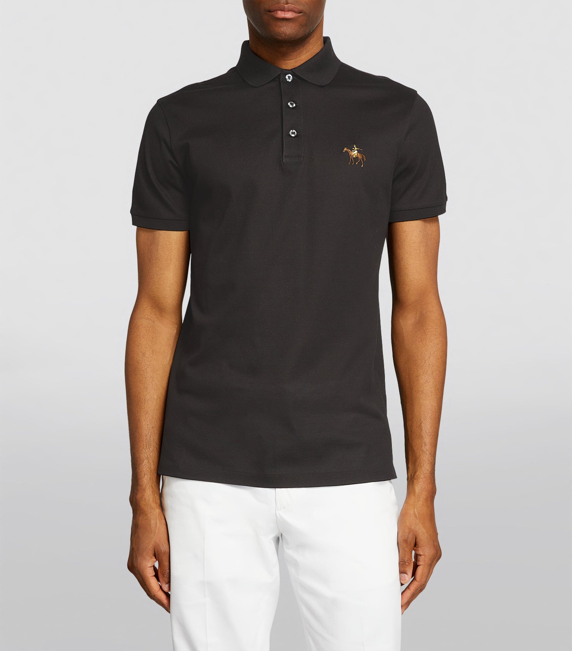 Ralph Lauren Purple Label Cotton Standing Horse Polo Shirt