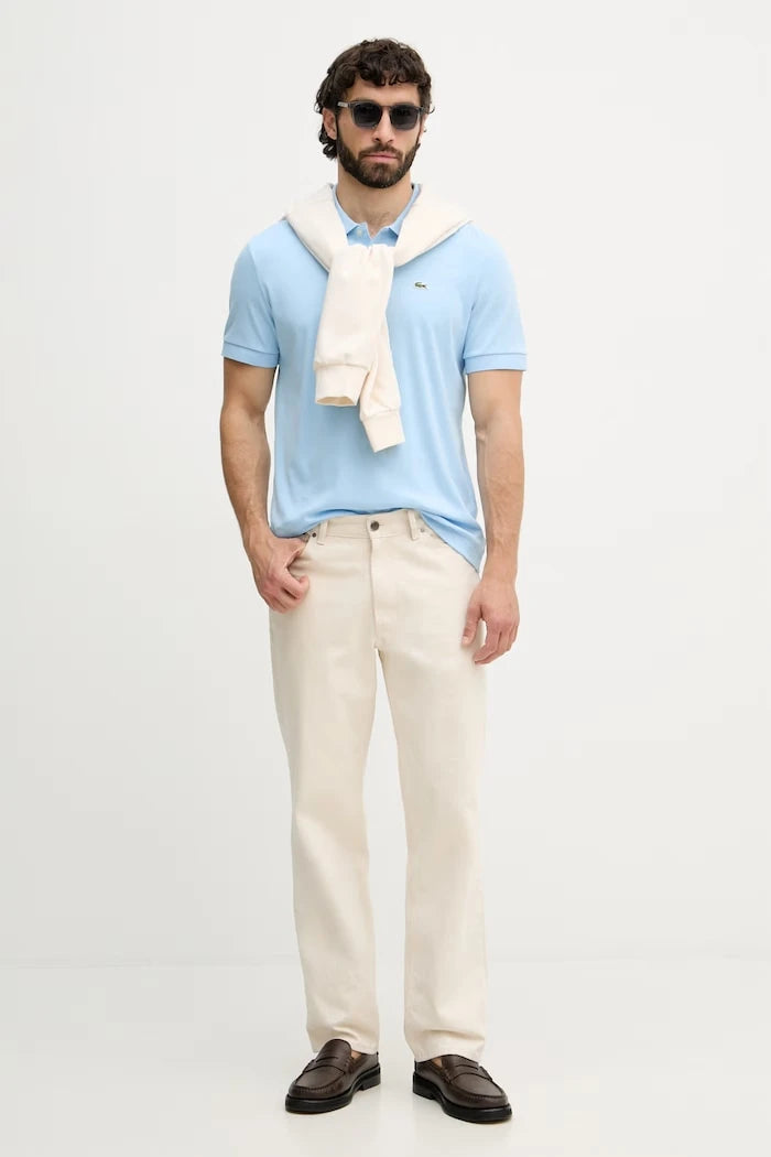 Lacoste тениска с яка мъжка от памук