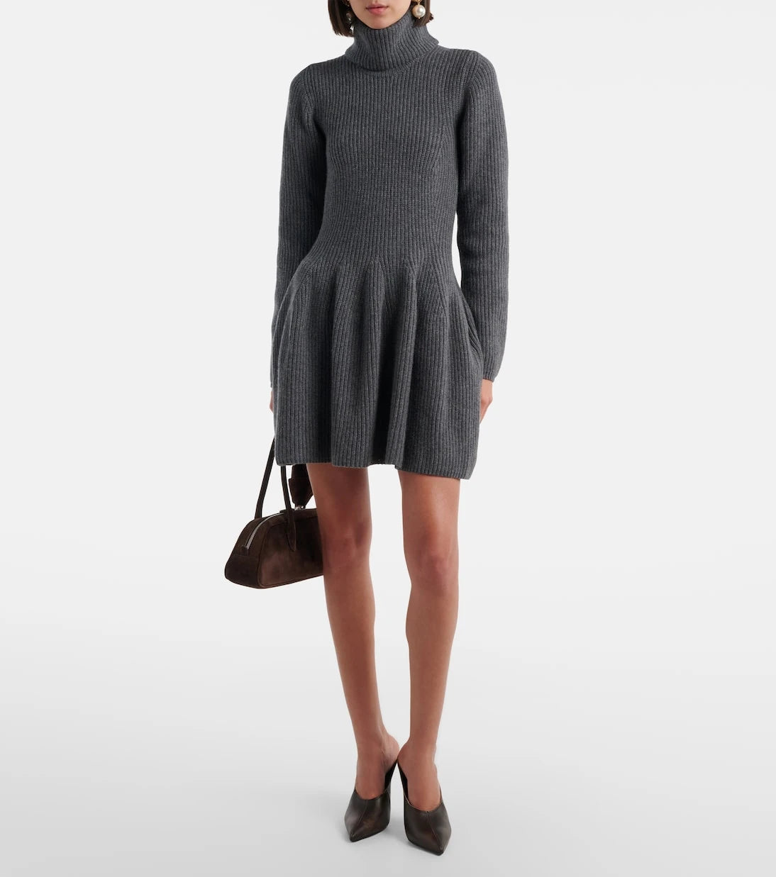 Magda Butrym - Ribbed-knit cashmere minidress