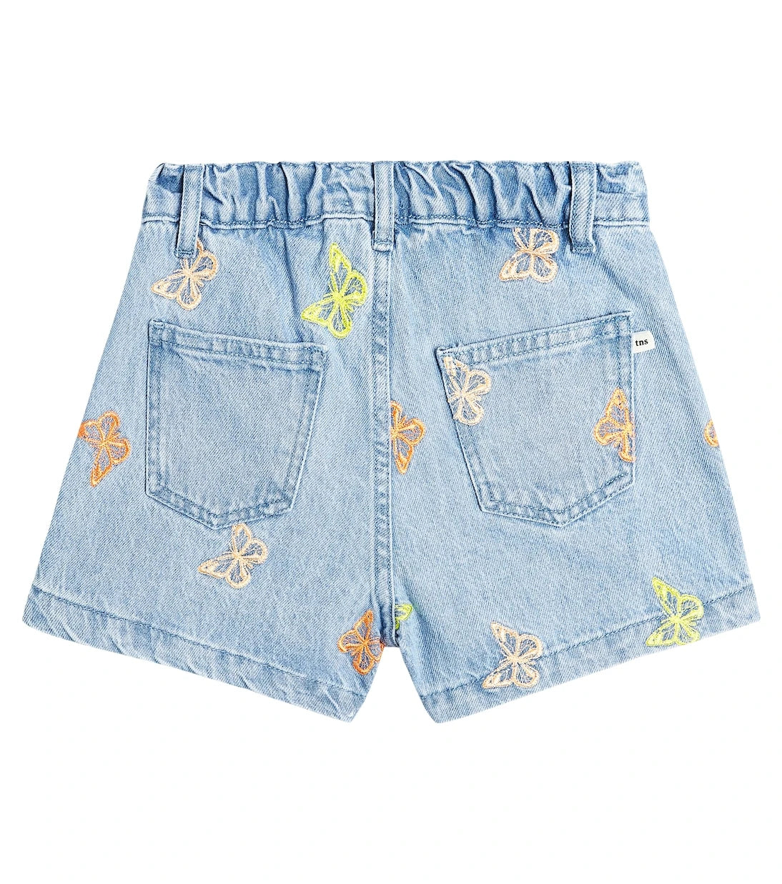 The New Society - Burbank embroidered denim shorts