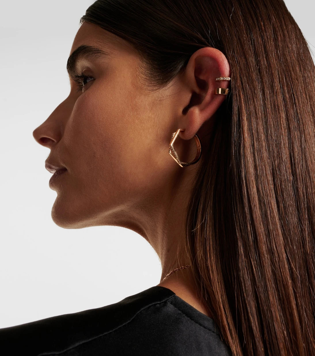 Repossi - Antifer 18kt rose gold single earring with diamonds