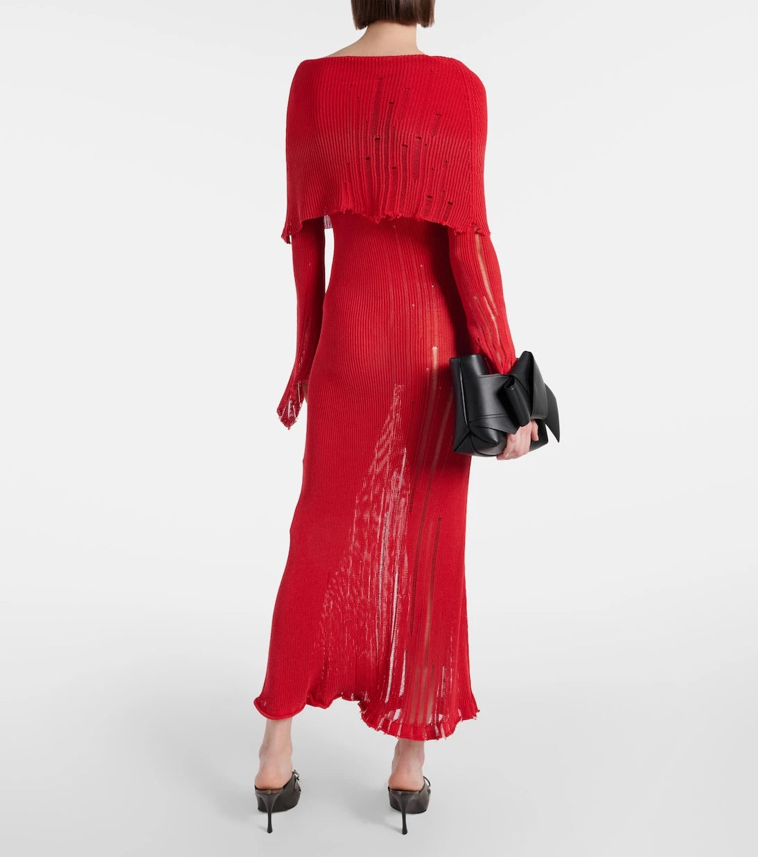 Acne Studios - فستان ماكسي من مزيج القطن المجعد
