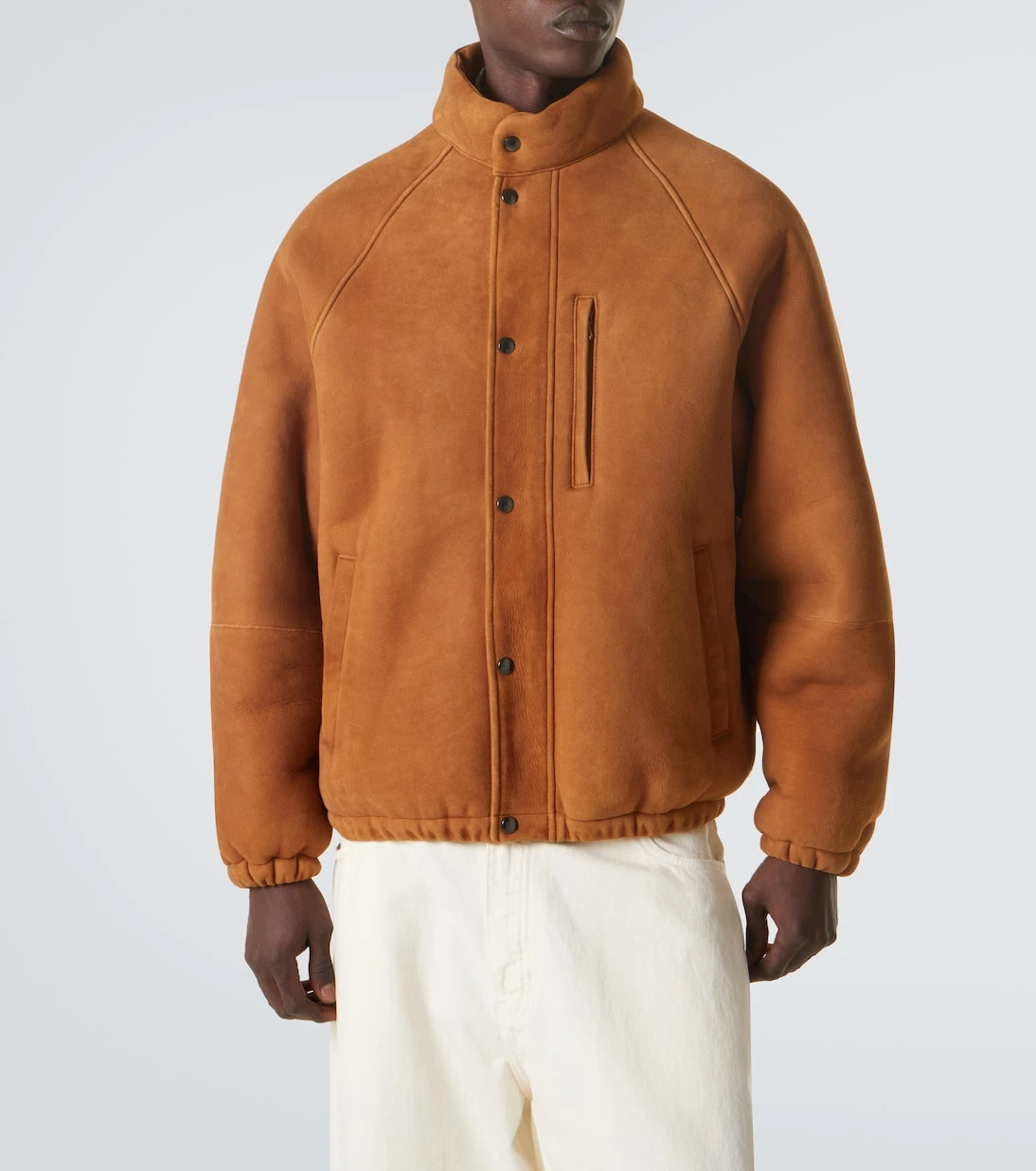 A.Presse - Shearling-lined suede jacket